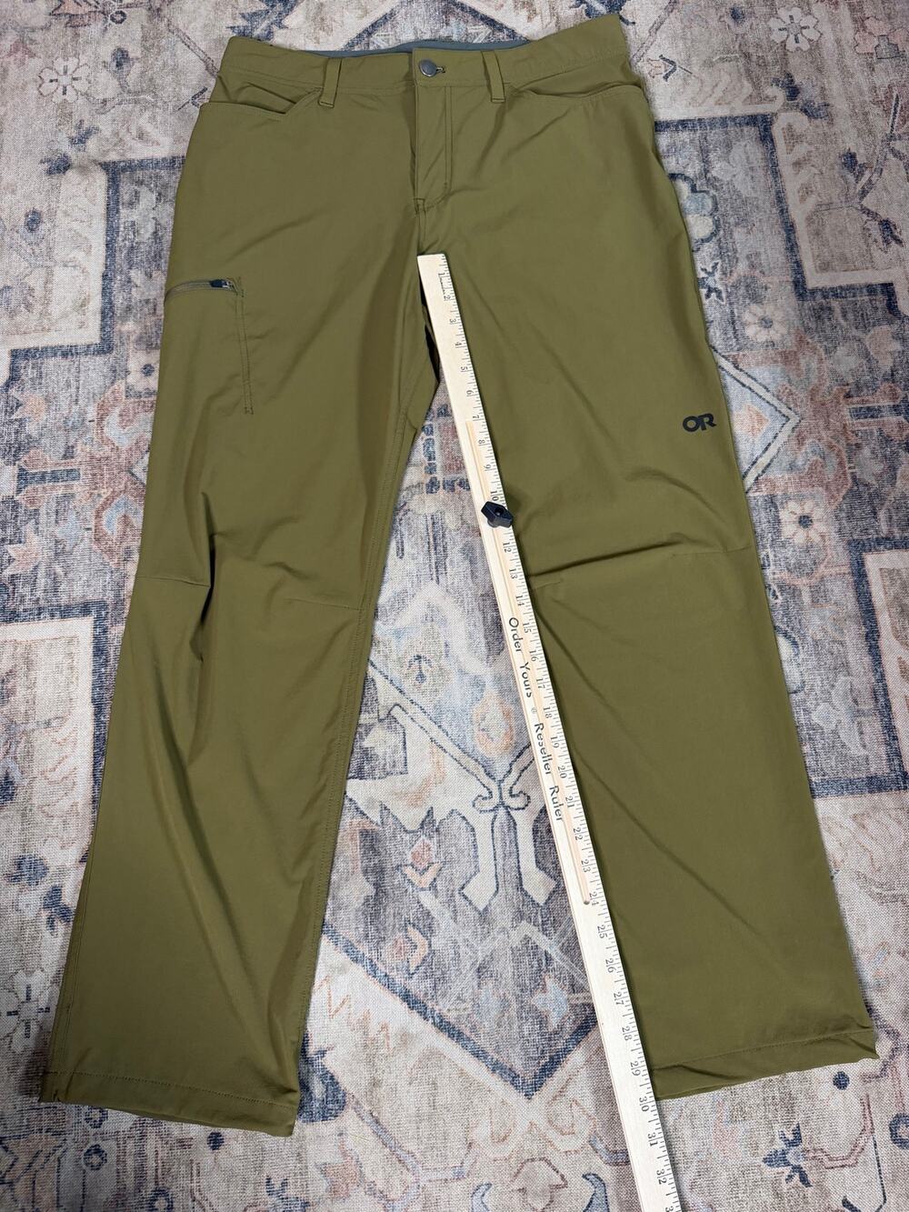 Outdoor Research Ferrosi Pants Mens 33x30 Green Hiking Climbing Stretch 287642